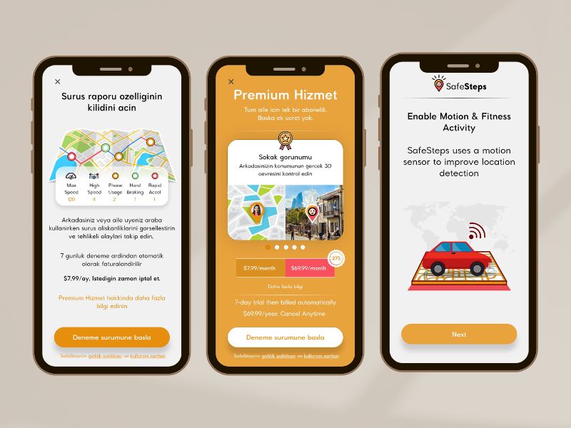 SafeSteps – Дизайн приложения для отслеживания местоположения (GPS) - View 2